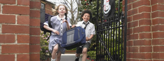kids leaving school property