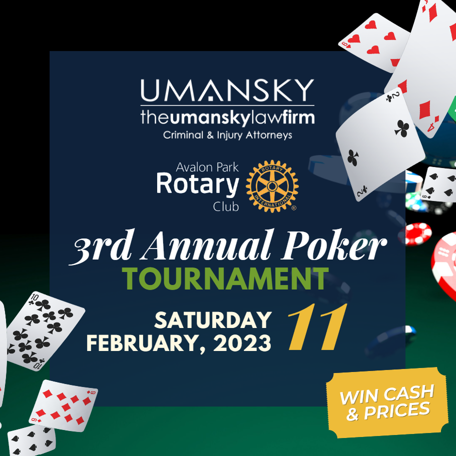 Umansky 3rd Annual Poker Tournament advertisement